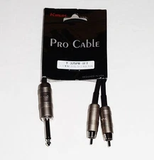 Kirlin 1' Splitter Cable - 24 AWG - 1/4" to 2 RCA Plug - Y-325PR-1