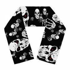 Skull Headed Scarf-Head Scarf-Neck Scarf-Gothic-Head Wrap-Scarf Belt-Bracelet