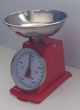 Bilancia da Cucina - Vintage - NECCHI (metallo + plastica) - colore ROSSA