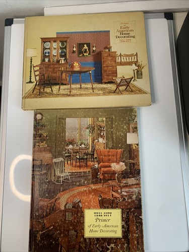 2 Tell City Chair Company Vintage Bücher Raumplanung Kit frühes amerikanisches Zuhause IN