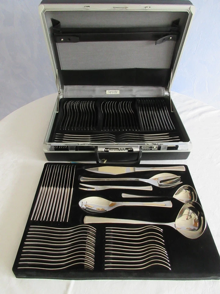 AMC Besteck Elypsis-FF 94 Teile im Samsonite-Koffer / Besteckkoffer, NEU VINTAGE - Bild 2 von 4