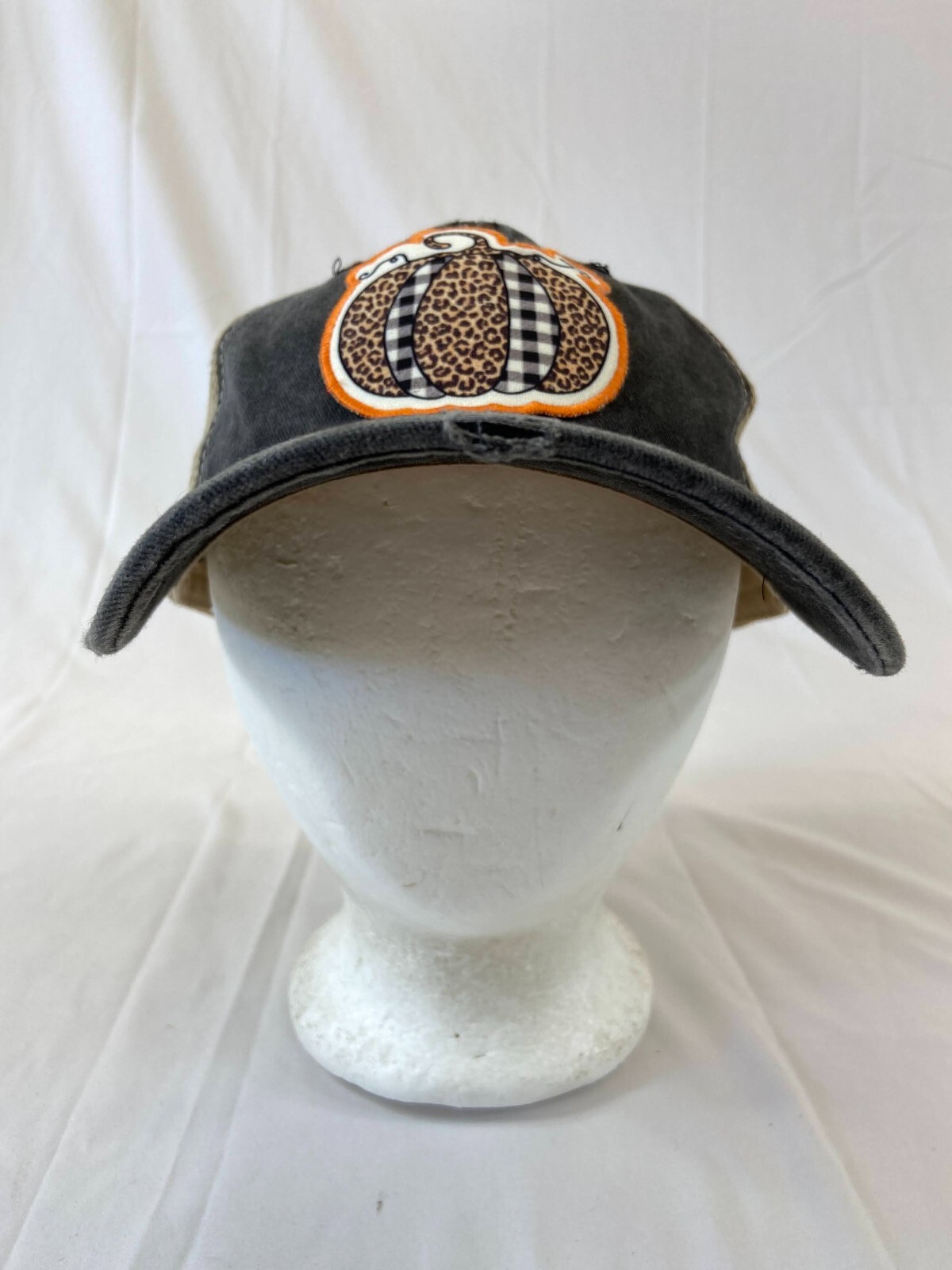 Womens Pumpkin Baseball Cap Strapback Hat Mesh Ba… - image 1