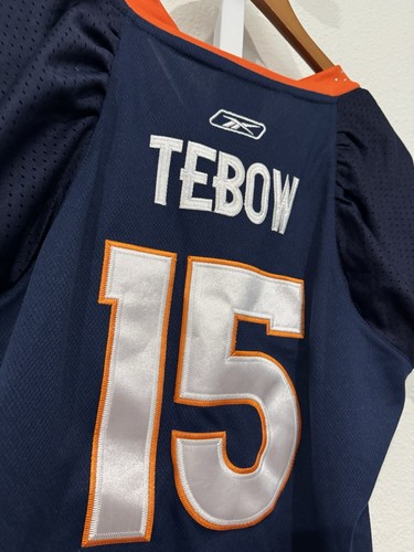 Ladies Reebok Tim Tebow Denver Broncos Jersey Sz M #15 Rhinestone Collar Rare!. - Picture 7 of 7