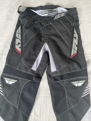 FLY RACING MOTORCYCLE PANTS 34” 303 Race Pants VINTAGE Lined BLACK MX ATV - Picture 4 of 13