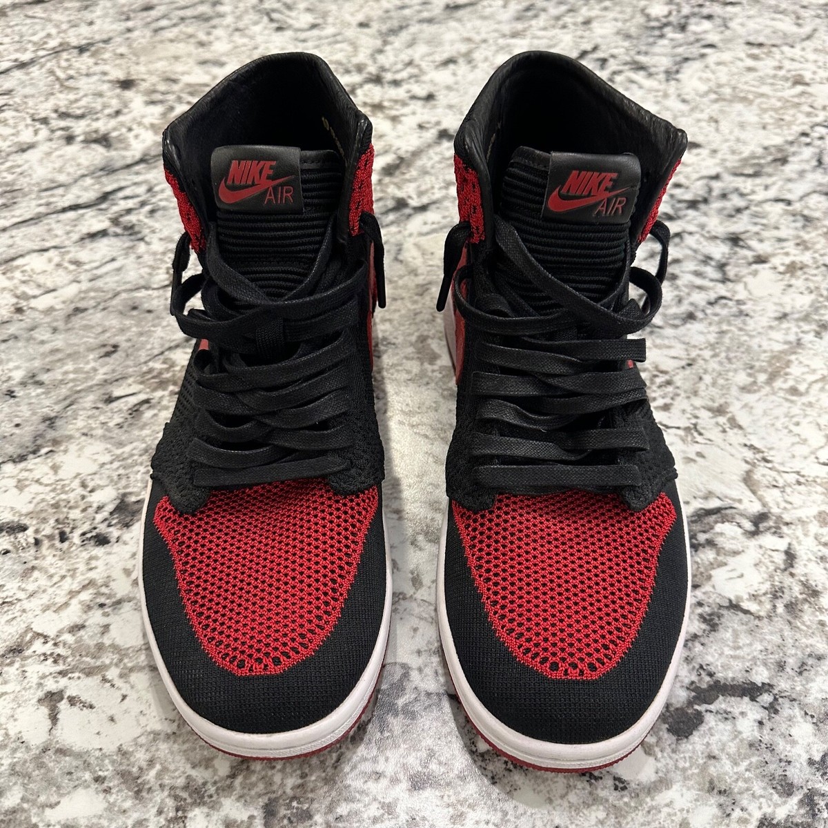 Air Jordan 1 Retro High OG Flyknit Bred 2017 US Mens 10 | eBay
