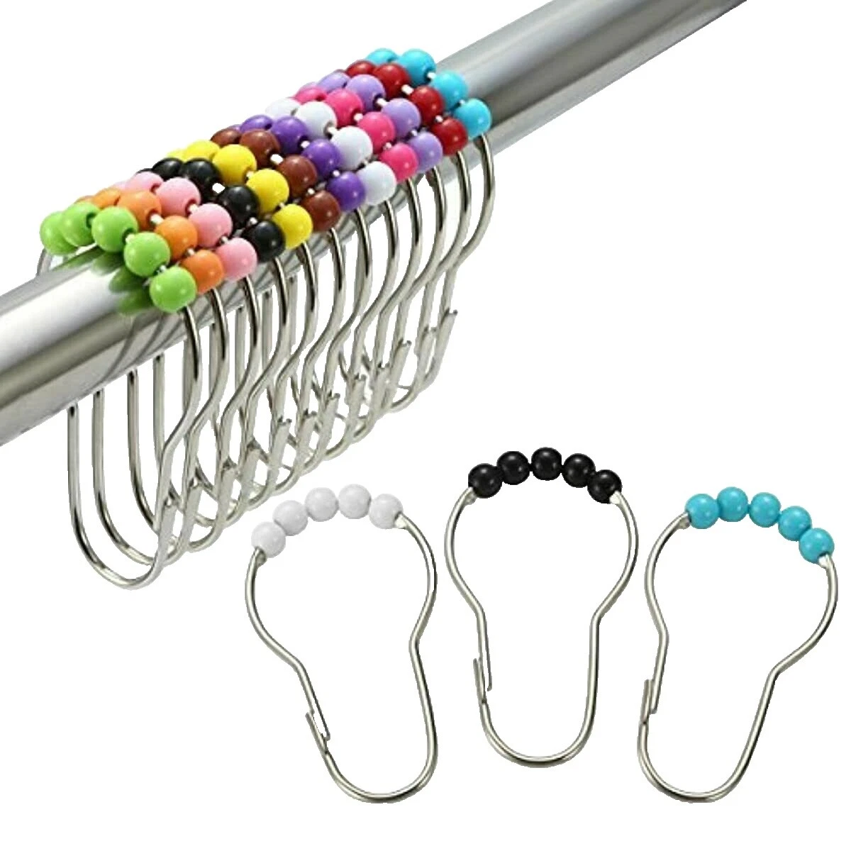Los Ganchos para cortina de ducha de acero inoxidable Multicolor