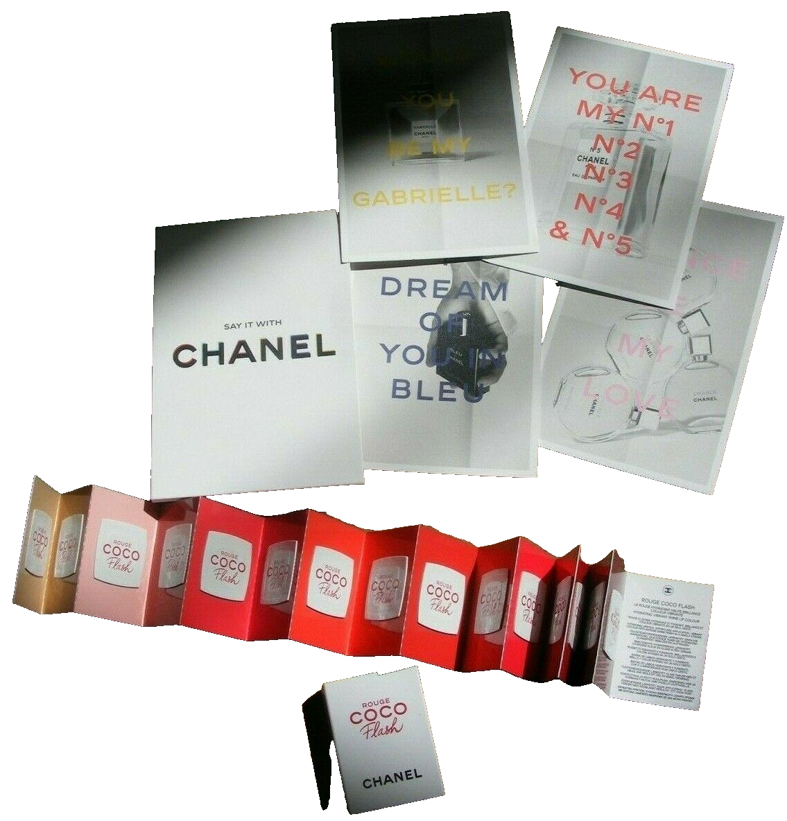 CHANEL Rouge Coco Flash mini Flat Booklet Card+ Parfum Variation