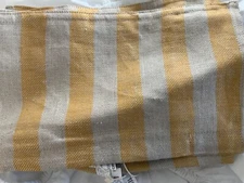 Zara Yellow and Beige Striped Pillow Covers 12 x  19 1/2 inches