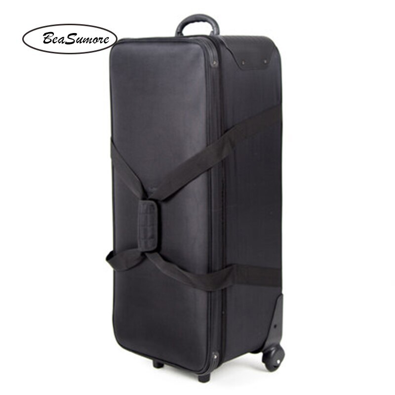 Lámparas fotográficas almacenamiento equipaje rodante alta capacidad carro maleta ruedas