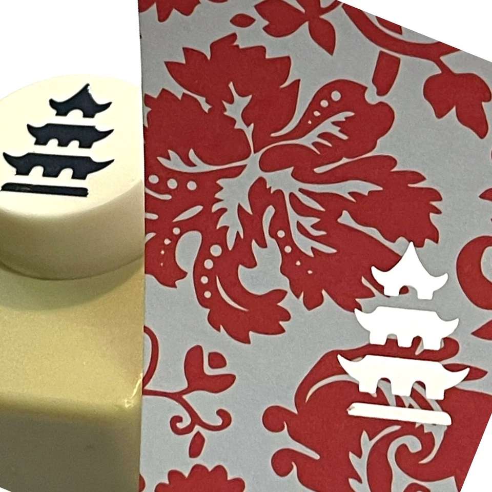 All Night Media - японский замок - перфоратор для бумаги винтажный Apprx 3/4 дюйма  - Изображение 2 из 4