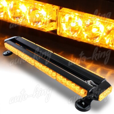 26.5'' AMBER 54 LED TRAFFIC ADVISOR DOUBLE SIDE EMERGENCY WARN FLASH STROBE LIGHT