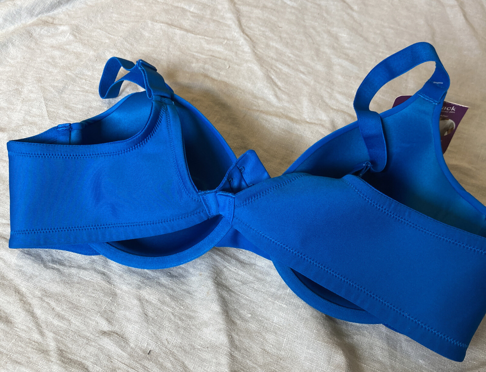 42D Curvation Back Smoothing Underwire Seamless Cups Bra, Sapphire Blue