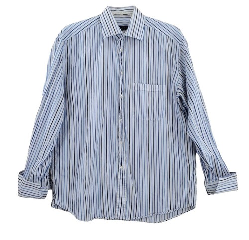kuhlman dress shirts Kuhlman Dress Shirt Men 16.5 Green Plaid Cotton Long Sleeve Button Front Italy