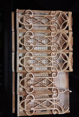 5 Ceramic Grate Inserts Vintage Natural Gas Radiant Room Stove Ebay