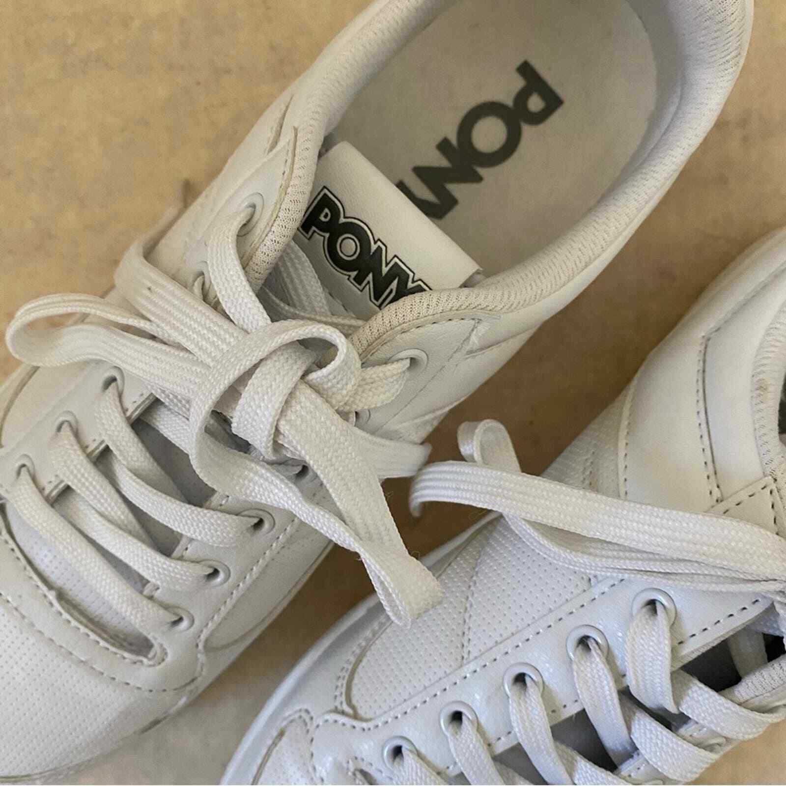 Sneakers atletiche da uomo Pony basse classiche bianche con lacci taglia 8 5