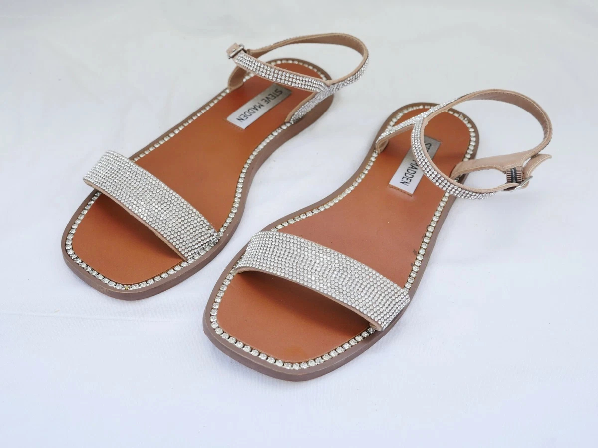 Rhinestone sandals steve madden discount