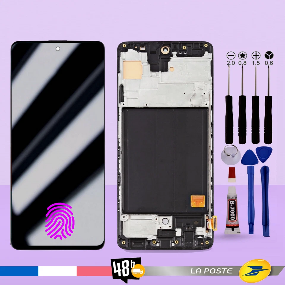 KOMI Ecran Samsung Galaxy A51 4G A515F A515FD A515G M31S Châssis Tactil OLED kits🇫🇷