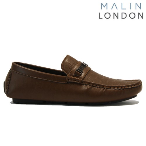 MENS FAUX LEATHER SLIP ON LOAFERS CASUAL DRIVING MOCCASIN BOAT DECK SHOES SIZE - Picture 10 of 27