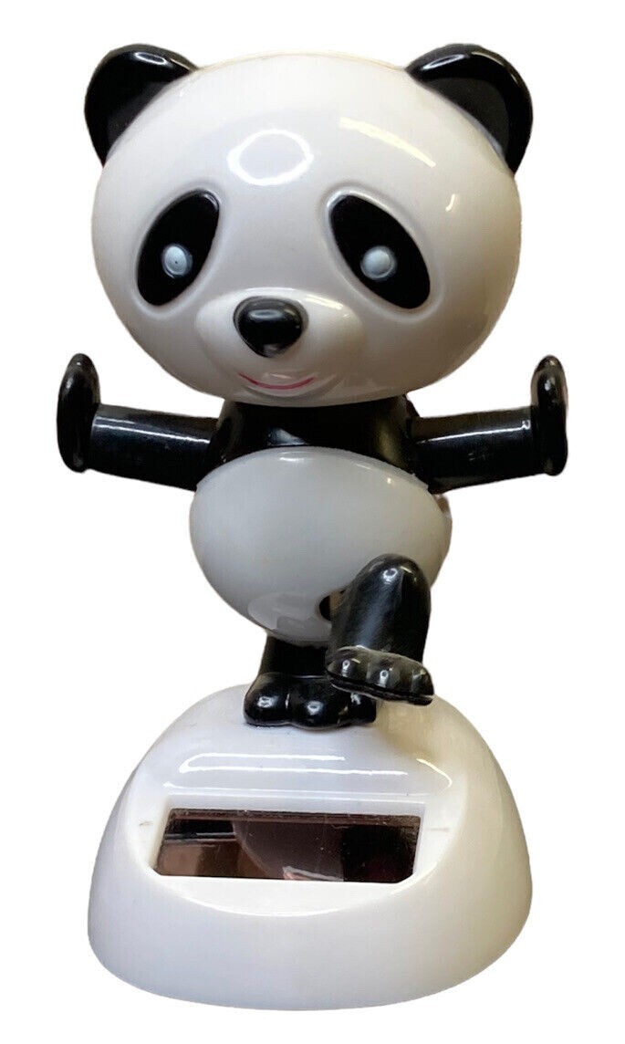 Solar Dancing Panda, Solar Powered Toys, Swinging Cute Panda, Solar Toy, Dancing Solar Toys For Car Decor By Thrifty Shopper