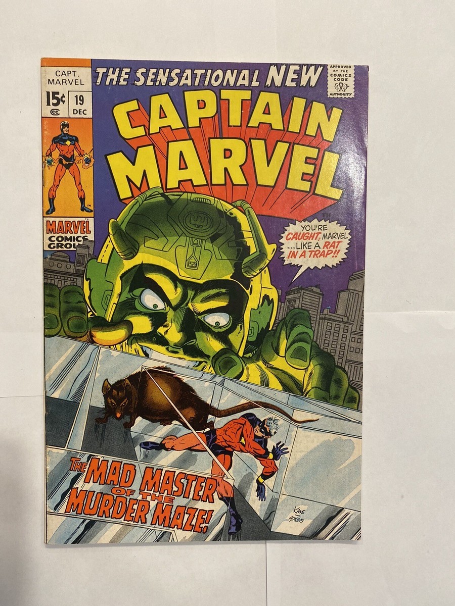 Captain Marvel #19 (1969 Marvel Comics) The Mad Master | eBay