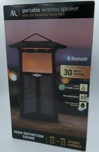 acoustic research santa cruz bluetooth outdoor flame speaker