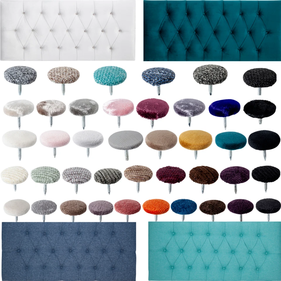 Covered Fabric Buttons Nail Back Upholstery Headboards Sofas Button 30L/18mm. - Image 2 of 4