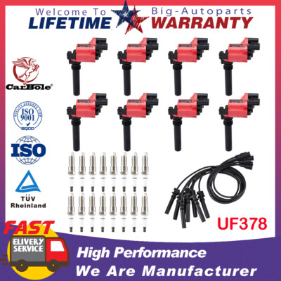 UF378 Ignition Coil+Spark Plug+Wire set For 2004-2005 Dodge Durango 5.7L V8 E408