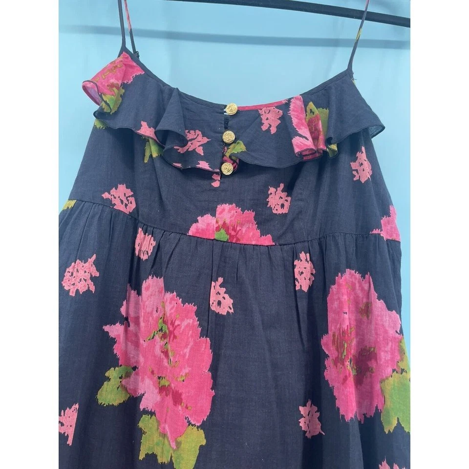 Vestido Juicy Couture para Mujer Talla 4 Floral Volantes Hadas Rosa Rosas Cottagecore Boho Foto 2 de 4