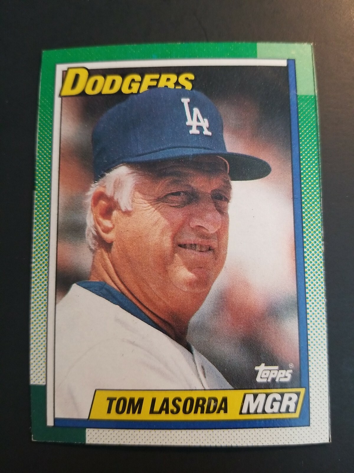 Tom Lasorda Los Angeles Dodgers 1990 Topps Box Bottom #G Baseball Card (A)  | eBay