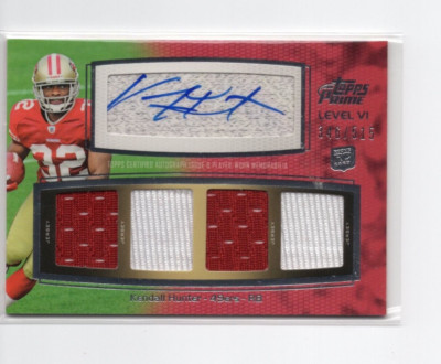 2011 Topps Prime Level VI Auto Relic SP/515 Kendall Hunter #PVI-KH  Auto RC