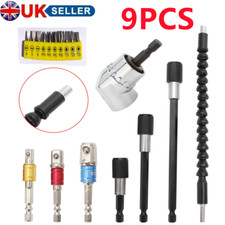 9x Socket Bits Adapter Set Hex Shank Impact Drill Driver Bar Wrench Extension UK