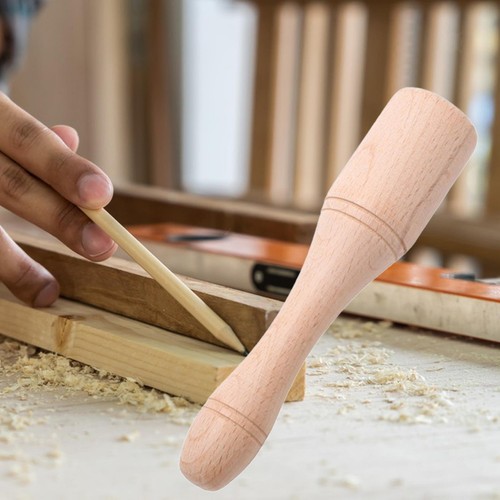 Maillet en bois, outil Vertical en cuir de vache, outils de barman, outil de