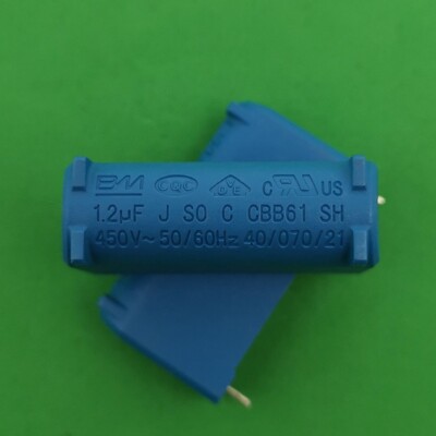 1pc CBB61 1.2uF 450V AC 2 pin BM Capacitor for Motor Start Air Conditioner Fan
