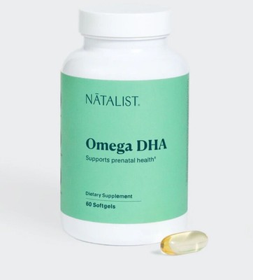 Natalist Omega 3 DHA Pregnancy Support Fish Oil Supplement 2 Month Supply