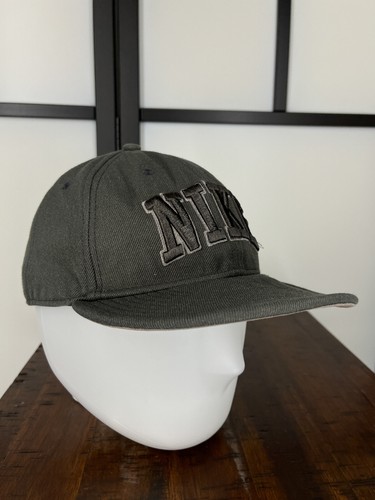 Nike Hat Cap Snap Back Adult One Size Gray Embroidered Acrylic Wool Blend Skate - Picture 8 of 13