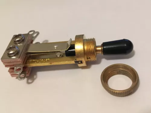 Switchcraft Gold Deep Nut 3-way Switch 4 Gibson Les Paul Custom Toggle Selector