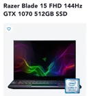 Razer Blade 15 15,6 Zoll (512GB SSD, Intel Core i7-10750H, 5,0GHz, 16GB RAM,...