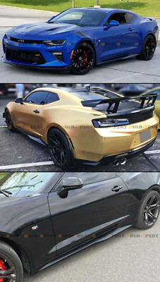 For 2016-2022 Chevy Camaro LT SS RS Matt Black ZL1 Style Side