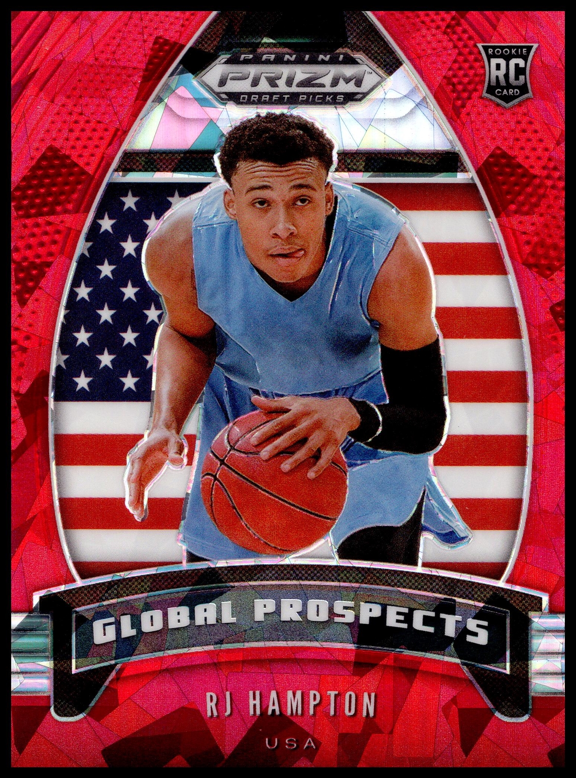 2020 Prizm Draft Picks Collegiate RJ Hampton #99 Red Ice