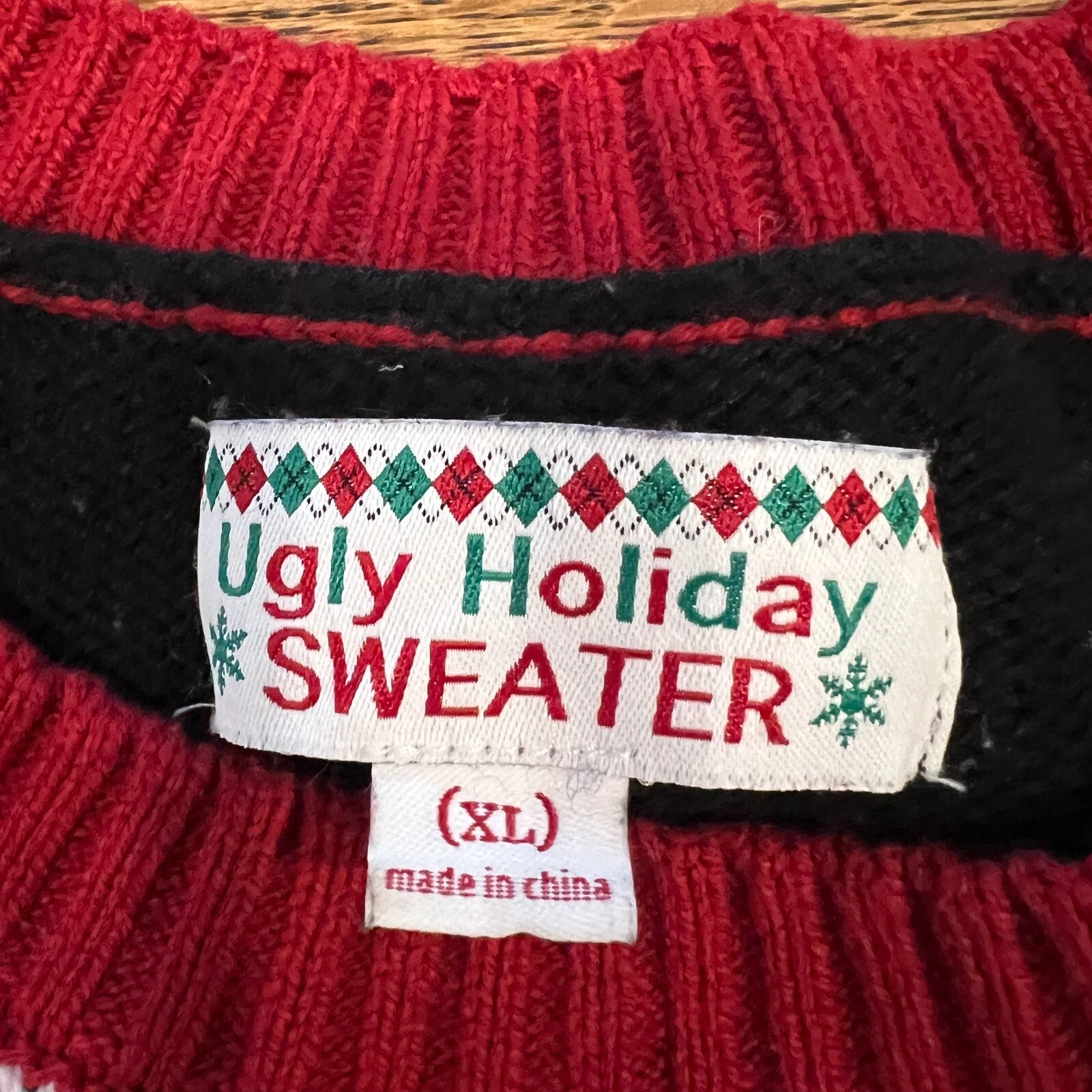 Ugly Holiday Sweater Santa Claus Thumbs Up Christmas Party Size xl