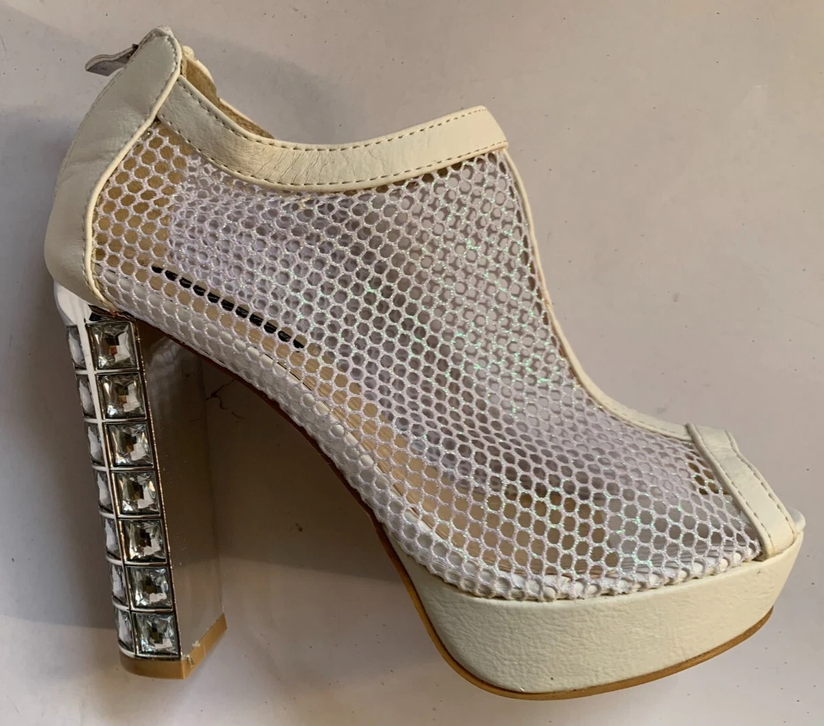 Silver block heel platform shoes cheap