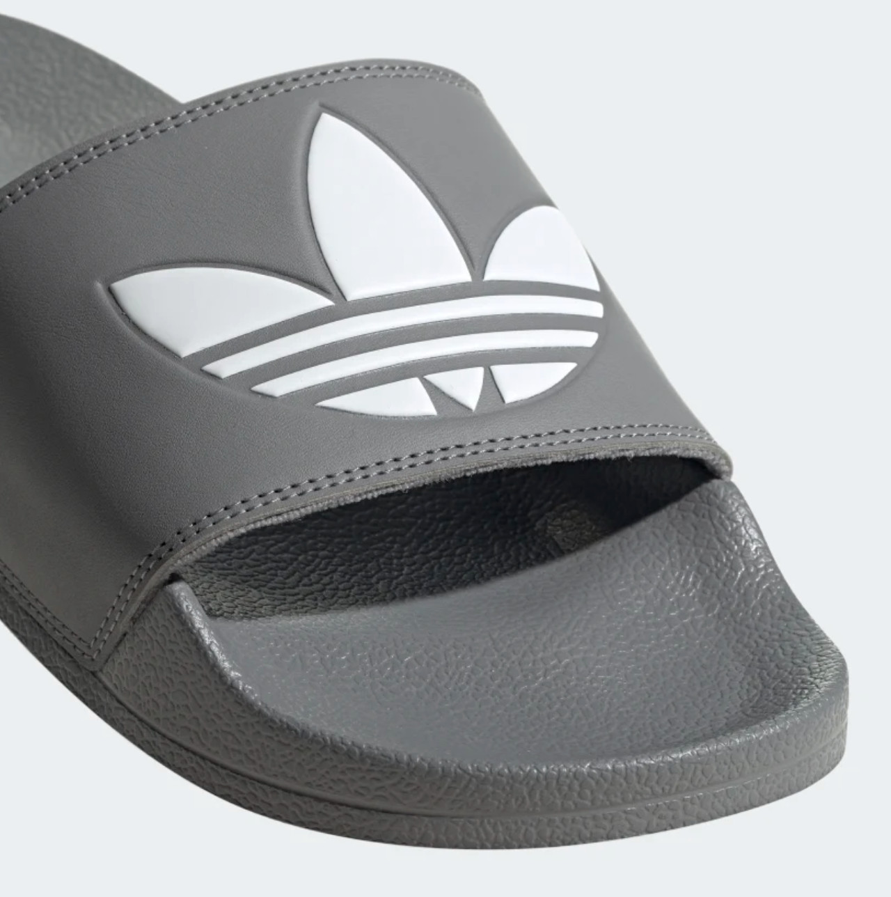New adidas TREFOIL ADILETTE Grey White 