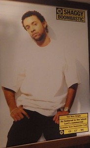 Shaggy Boombastic 40x60" 1995 Original Levi's Jeans Ad Large Bus Shelter Poster 