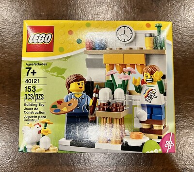 LEGO Seasonal: Painting Easter Eggs (40121) Retired New Sealed Rare Vignette Hen