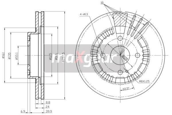 2X Maxgear 19-0942 Bremsscheibe FüR Mazda-image