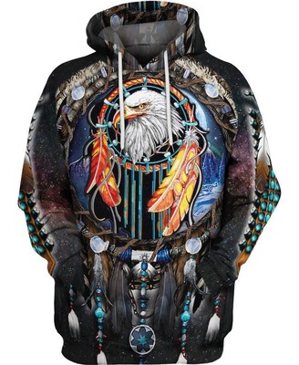 Native Eagle Dream 3D Hoodie with Stunning Cultural Influence