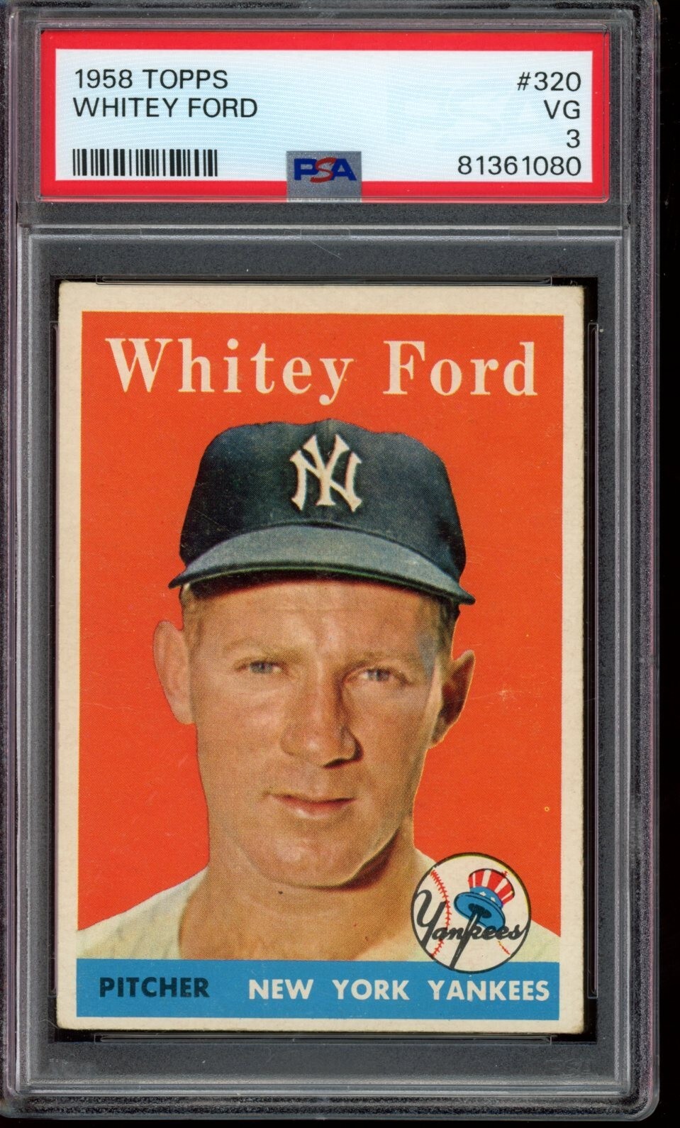 1958 Topps #320 Whitey Ford (HOF) - PSA 3