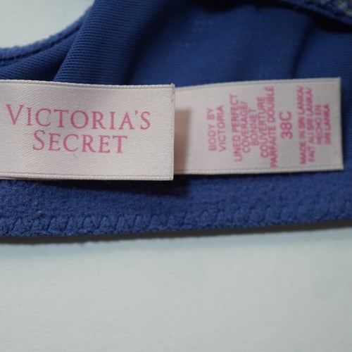 Sujetador Victoria's Secret 38C Body By Victoria Azul Encaje Acolchado Copas Con Aros - Imagen 3 de 10