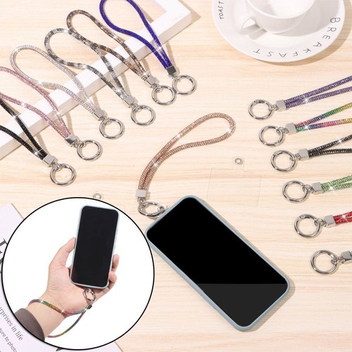 Bling Rhinestone Phone Lanyard Hanging Cord Crystal Anti-lost Rope Wrist Straps - 第 1/20 張圖片