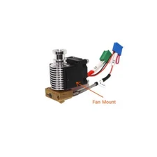 Fan Mount Bracket for V6 Hotend, FUNMAT HT, RepRap V6 - Aluminum | Clearance*